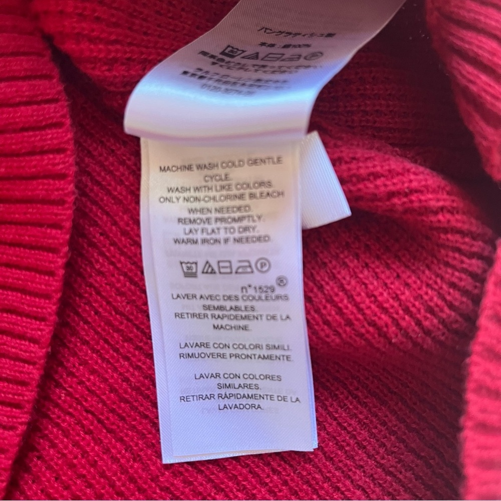 Lauren Ralph Lauren Red Cowl Neck Cotton Sweater Size M - Picture 9 of 11